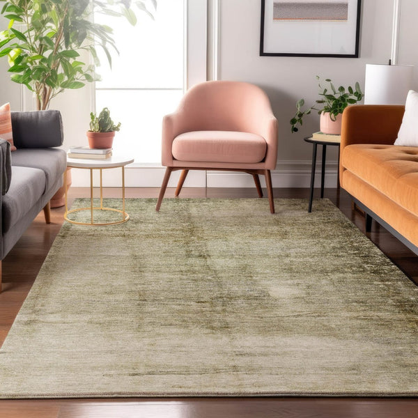 HomeRoots 8' X 10' Taupe & Beige Abstract Area Rug - Washable, UV-Protected, Durable for Family-Friendly Homes 651122