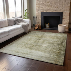 HomeRoots 8' X 10' Taupe & Beige Abstract Area Rug - Washable, UV-Protected, Durable for Family-Friendly Homes 651122