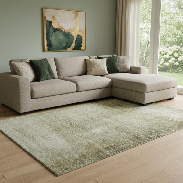 HomeRoots 10' X 14' Taupe & Beige Abstract Washable Area Rug - UV Resistant, Soft Comfort for Busy Homes 651124