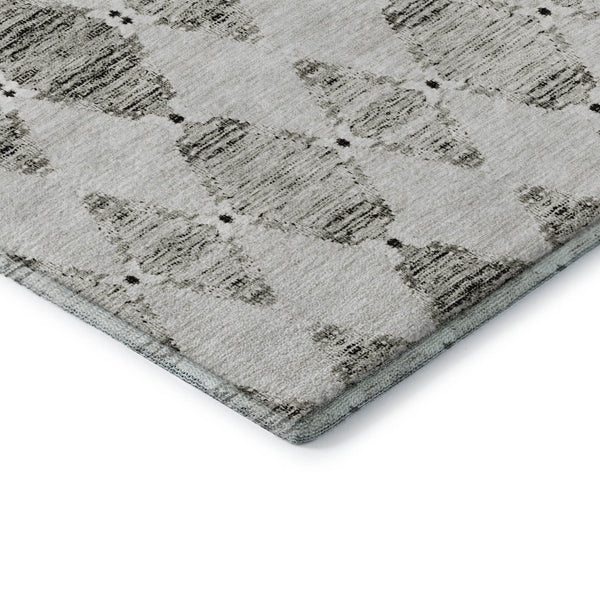 HomeRoots 9' X 12' Taupe & Ivory Moroccan Area Rug - Stain Resistant, UV Protected, Easy Care for Busy Homes 651165