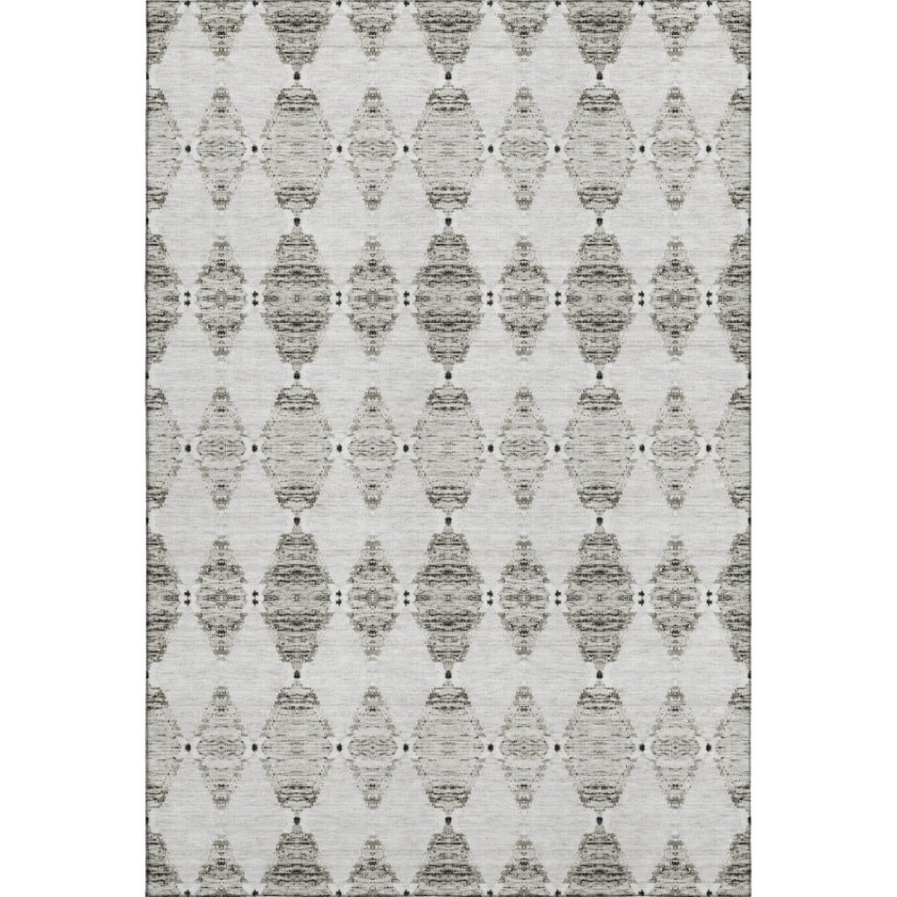 HomeRoots 10' X 14' Stylish Taupe & Ivory Moroccan Area Rug – Washable, UV-Protected, Family-Friendly Comfort 651166