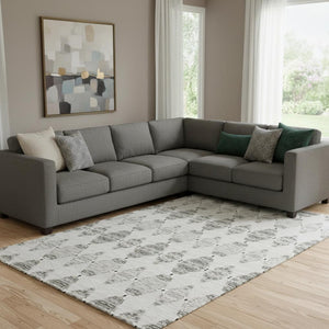 HomeRoots 10' X 14' Stylish Taupe & Ivory Moroccan Area Rug – Washable, UV-Protected, Family-Friendly Comfort 651166