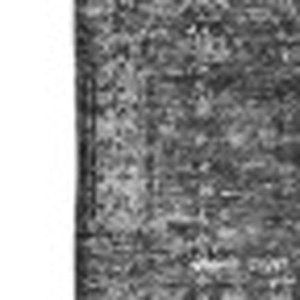 HomeRoots 8' X 10' Charcoal & Silver Floral Washable Area Rug - Stain Resistant, UV Protected, Easy Care Design 651170
