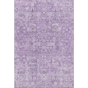 HomeRoots 10' X 14' Lilac and Ivory Floral Area Rug – Stylish, Washable, UV-Protected for Busy Homes & Kids 651190
