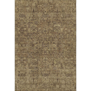 HomeRoots 5' X 8' Coffee and Charcoal Floral Area Rug - Washable, UV-Protected, Stain-Resistant & Durable Design 651192