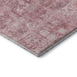 HomeRoots 8' Pink And Ivory Floral Round Rug - Washable, UV-Protected, Stain-Resistant, Ideal for Kids & Pets 651199