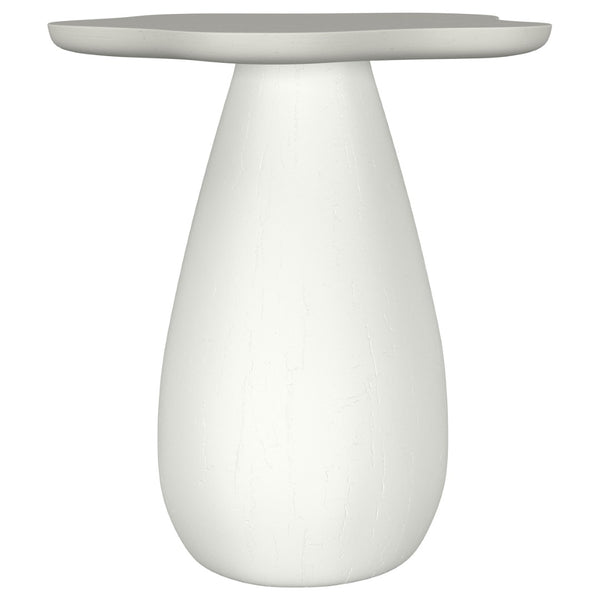 English Elm Trevor Sculptural Cloud Top Side Table Organic Off White Mdf Accent for Modern Spaces B062S01647