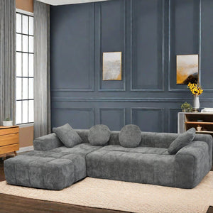 English Elm Modern Chenille Tufted Sleeper Sofa with Usb Port and Storage for Guest Rooms W1183S00009