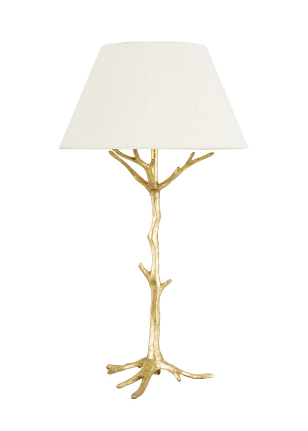 Wildwood Sprig's Sculptural Table Lamp With Cubist Tree Silhouette, Dark Bronze Finish For Ambient Glow Gold 65120