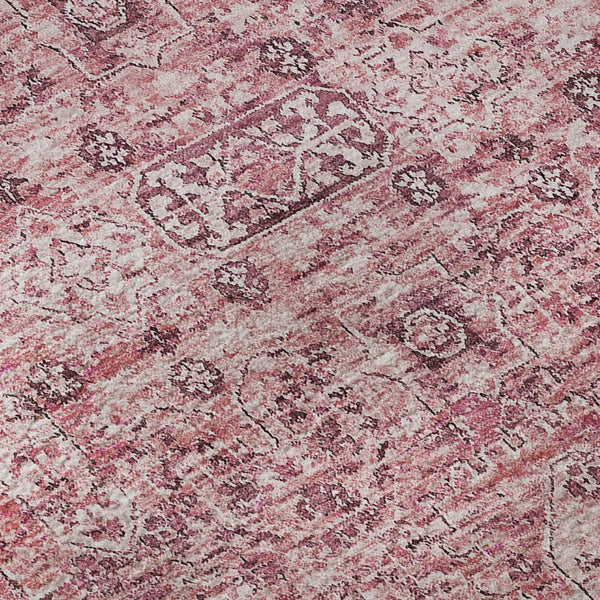 HomeRoots 10' Pink and Ivory Floral Washable Area Rug - UV Protected, Stain Resistant, Perfect for Homes! 651202