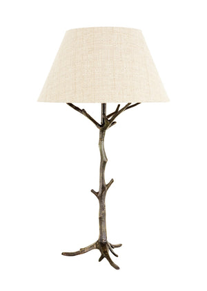 Wildwood Sprig's Sculptural Table Lamp With Cubist Tree Silhouette, Dark Bronze Finish For Ambient Glow Brown 65121