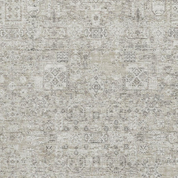 HomeRoots 8' X 10' Elegant Taupe & Ivory Floral Area Rug – Stain-Resistant, UV Protected for Everyday Living 651224
