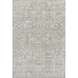 HomeRoots 9' X 12' Floral Area Rug in Taupe and Ivory - Durable, Washable, UV Protected for Stylish Homes 651225