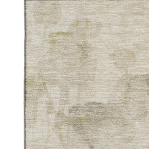 HomeRoots 5' X 8' Beige Gray Ivory Floral Area Rug – Washable, UV Protected, Durable & Stylish for Every Home 651258
