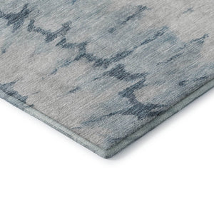 HomeRoots 10' Blue Gold Ivory Abstract Washable Area Rug - Stylish, Durable, Stain-Resistant & UV Protected! 651292