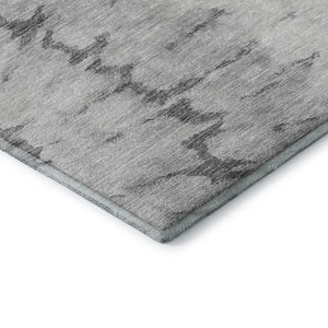 HomeRoots 8' X 10' Contemporary Gray Gold Ivory Washable Area Rug with UV Protection for High-Traffic Spaces 651296