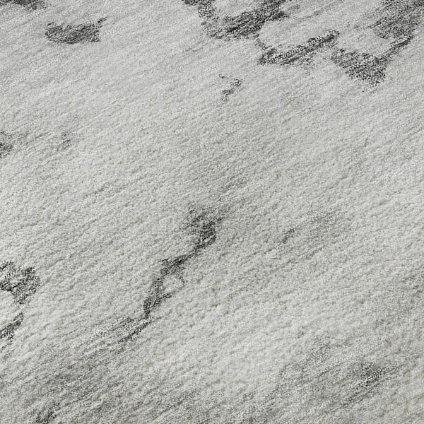 HomeRoots 10' Contemporary Gray Gold Ivory Abstract Washable Area Rug - UV Protection & Easy Care Design 651298