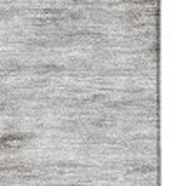HomeRoots 9' X 12' Abstract Washable Area Rug in Taupe, Gold & Ivory with UV Protection for Modern Spaces 651315