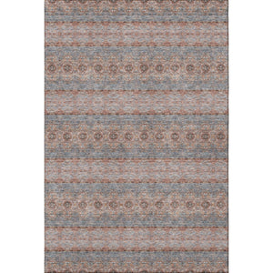 HomeRoots 9' X 12' Chili Red Floral Medallion Area Rug - Stylish, Stain-Resistant, UV Protected for Homes 651339