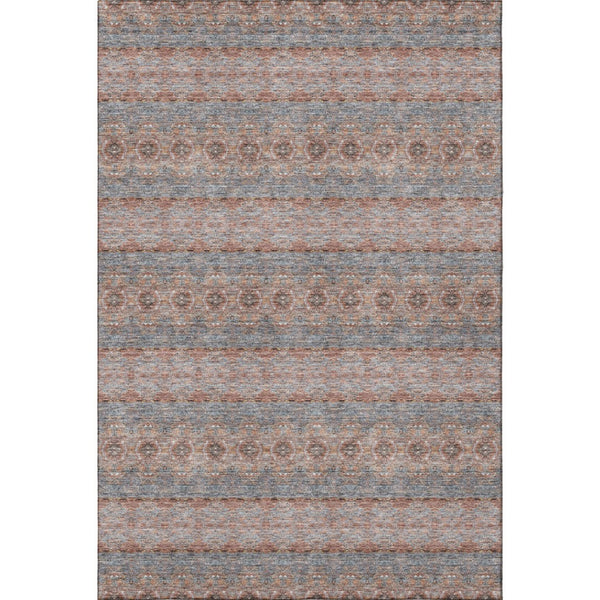 HomeRoots 9' X 12' Chili Red Floral Medallion Area Rug - Stylish, Stain-Resistant, UV Protected for Homes 651339