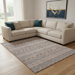 HomeRoots 10' Chili Red, Gray & Ivory Floral Medallion Area Rug - Washable, UV Protected, Durable Design for Homes 651340