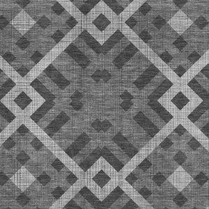 HomeRoots 8' X 10' Charcoal & Ivory Geometric Area Rug - Washable, UV-Protected, Stylish & Durable for Any Space 651374