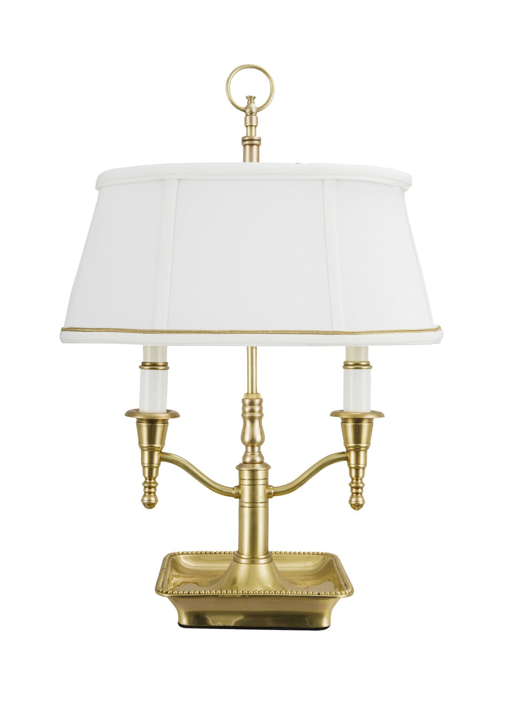 Wildwood Bartemius Antique Brass Desk Lamp With Beaded Bouillotte Tray — Vintage Task Lighting For Desks (96) 65138