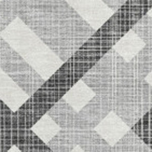 HomeRoots 5' X 8' Gray and Ivory Geometric Washable Area Rug - UV Protected, Stain Resistant & Stylish Design 651384