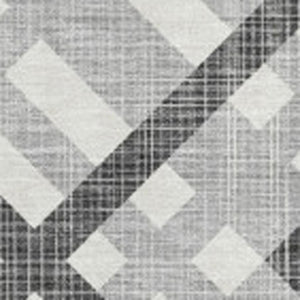 HomeRoots 9' X 12' Gray And Ivory Geometric Area Rug - Washable, UV-Protected, Durable for High-Traffic Spaces 651387