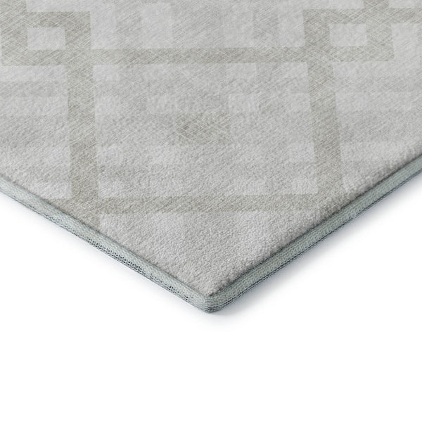 HomeRoots 10' X 14' Ivory Geometric Area Rug - Washable, UV-Protected, Durable for Modern Living Spaces! 651394
