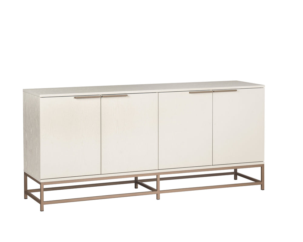 Sunpan Rebel Sideboard - Modern Solid Oak Storage Unit with Elegant Soft Close Doors and Stylish Design Large - 71W x 18.75D x 32.5H