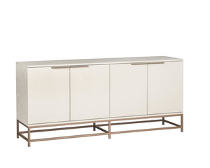 Sunpan Rebel Sideboard - Modern Solid Oak Storage Unit with Elegant Soft Close Doors and Stylish Design Large - 71W x 18.75D x 32.5H