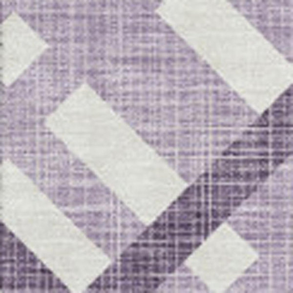 HomeRoots 8' X 10' Purple and Ivory Geometric Area Rug – Durable, Washable, UV-Protected for Busy Homes! 651416