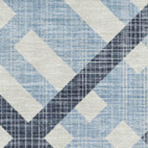 HomeRoots 8' X 10' Sky Blue Geometric Area Rug - Washable, UV Protected, Stylish for Living Rooms & Nurseries 651428