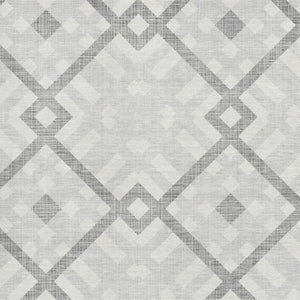 HomeRoots 9' X 12' Silver And Ivory Geometric Area Rug - Stylish, Washable, UV-Protected, Perfect for Busy Homes 651441