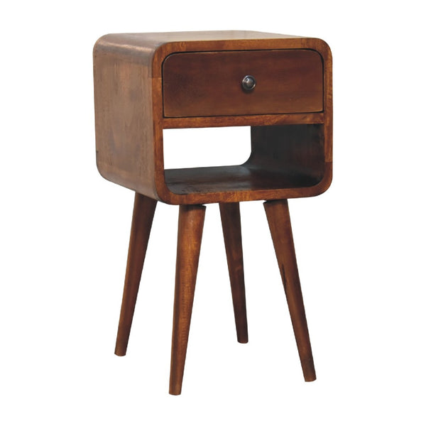 HomeRoots 22" Chestnut Solid Wood Nightstand with One Drawer – Stylish, Durable & Versatile Accent Table! 651476