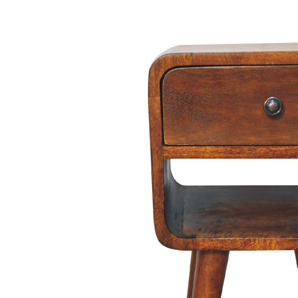 HomeRoots 22" Chestnut Solid Wood Nightstand with One Drawer – Stylish, Durable & Versatile Accent Table! 651476