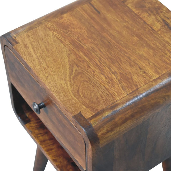 HomeRoots 22" Chestnut Solid Wood Nightstand with One Drawer – Stylish, Durable & Versatile Accent Table! 651476