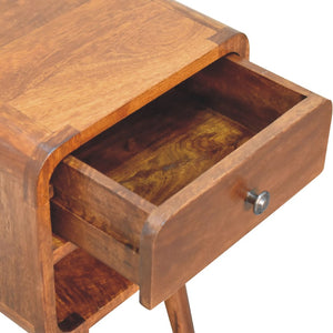 HomeRoots 22" Chestnut Solid Wood Nightstand with One Drawer – Stylish, Durable & Versatile Accent Table! 651476
