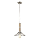 Wood 11'' Wide 1-Light Pendant