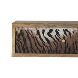 HomeRoots 18" Beige Solid Wood Floating Nightstand with Two Drawers - Modern Wall-Mounted Storage Solution 651481