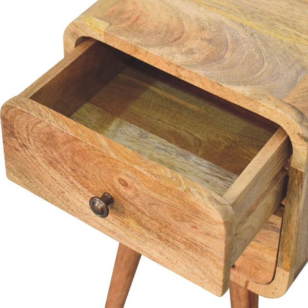 HomeRoots 22" Handcrafted Oak Solid Wood Nightstand with Two Drawers – Perfect for Small Spaces & Versatile Use 651483