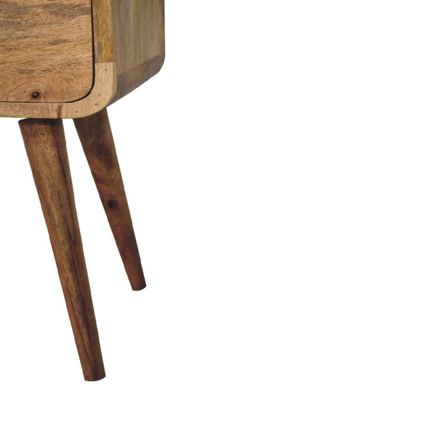 HomeRoots 22" Handcrafted Oak Solid Wood Nightstand with Two Drawers – Perfect for Small Spaces & Versatile Use 651483