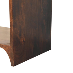 HomeRoots 20" Chestnut Solid Wood Nightstand - Handcrafted Elegance with Storage - Perfect for Any Room Decor 651493