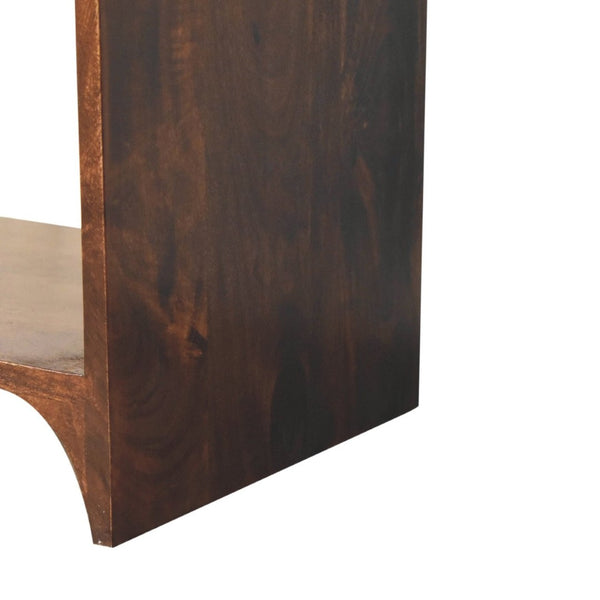 HomeRoots 20" Chestnut Solid Wood Nightstand - Handcrafted Elegance with Storage - Perfect for Any Room Decor 651493