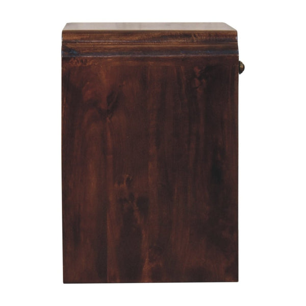HomeRoots 20" Chestnut Solid Wood Nightstand - Handcrafted Elegance with Storage - Perfect for Any Room Decor 651493