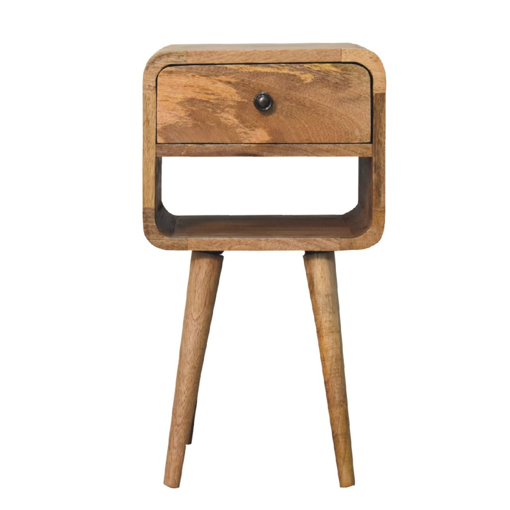 HomeRoots 22" Stylish Oak Solid Wood Nightstand - Versatile One-Drawer Table for Modern Bedrooms & Living Spaces 651494