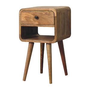 HomeRoots 22" Stylish Oak Solid Wood Nightstand - Versatile One-Drawer Table for Modern Bedrooms & Living Spaces 651494