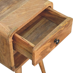 HomeRoots 22" Stylish Oak Solid Wood Nightstand - Versatile One-Drawer Table for Modern Bedrooms & Living Spaces 651494