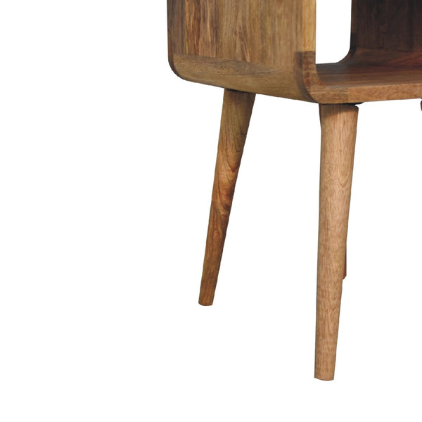 HomeRoots 22" Stylish Oak Solid Wood Nightstand - Versatile One-Drawer Table for Modern Bedrooms & Living Spaces 651494